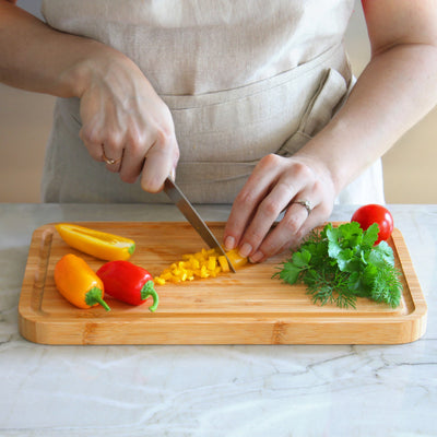 Small Bamboo Cutting Board - Indigo True