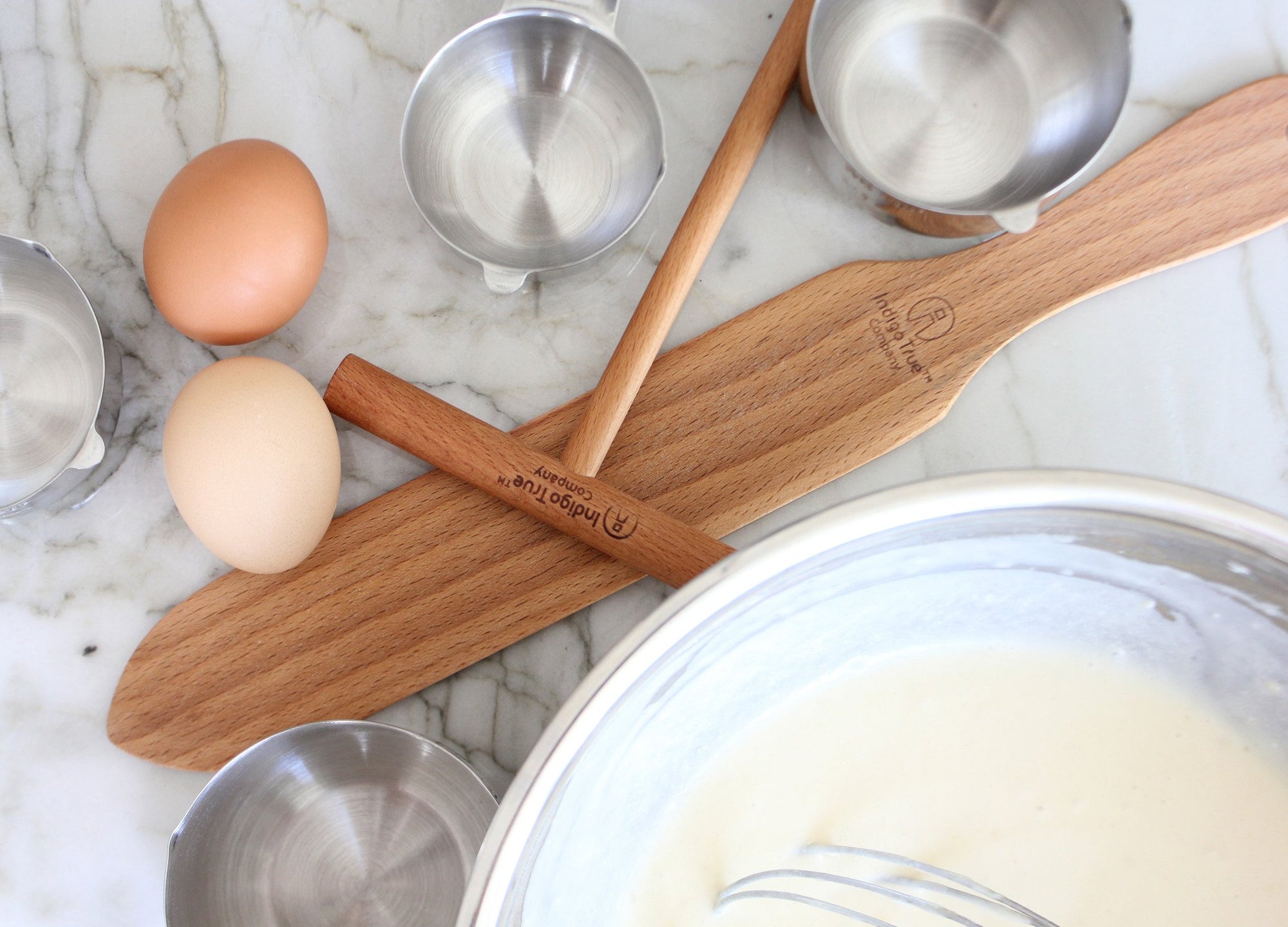  Crepe Spreader Sticks & Spatula Turner - Set of 4 [12 Inch  Spatula  3.5, 5, 7 Inch Spreader] Pancake Maker Kit - Kitchen Creipe  Tools - Suitable for All Crepe