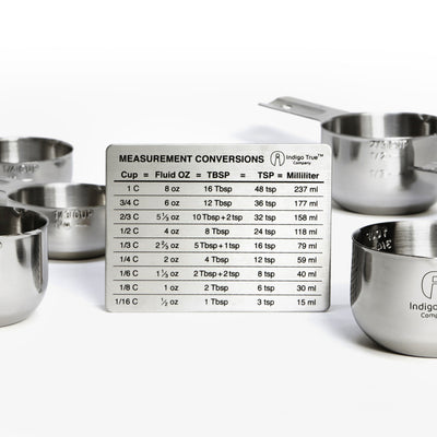 Stainless Steel Measurement Conversions Magnet - Indigo True