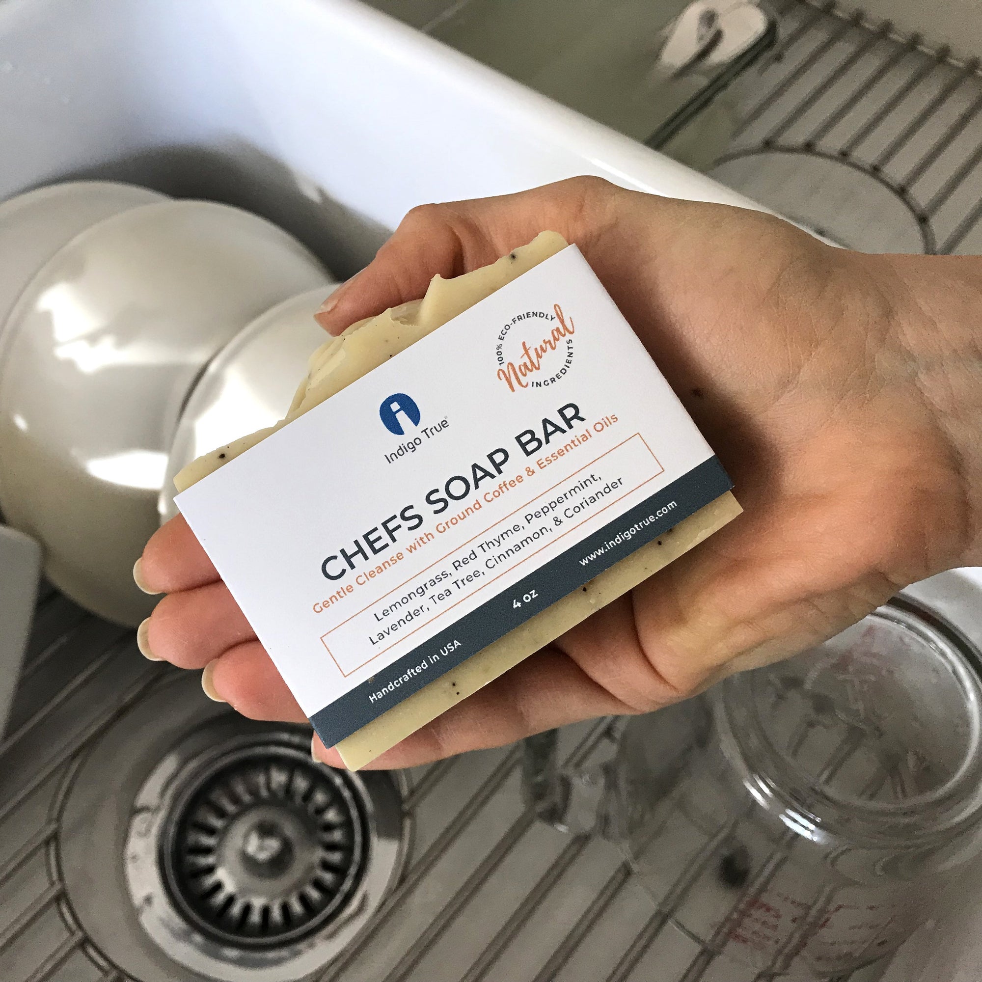 Chefs Soap Bar - Ground Coffee and Essential Oils (4oz)