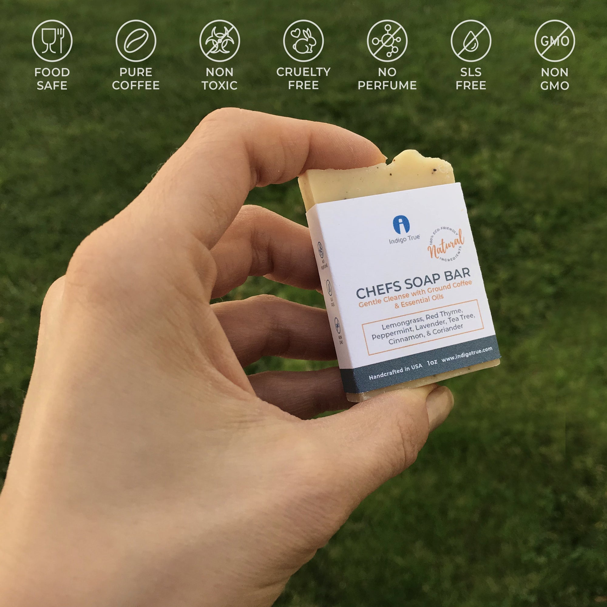 Chefs Soap Bar - Ground Coffee and Essential Oils (1oz)