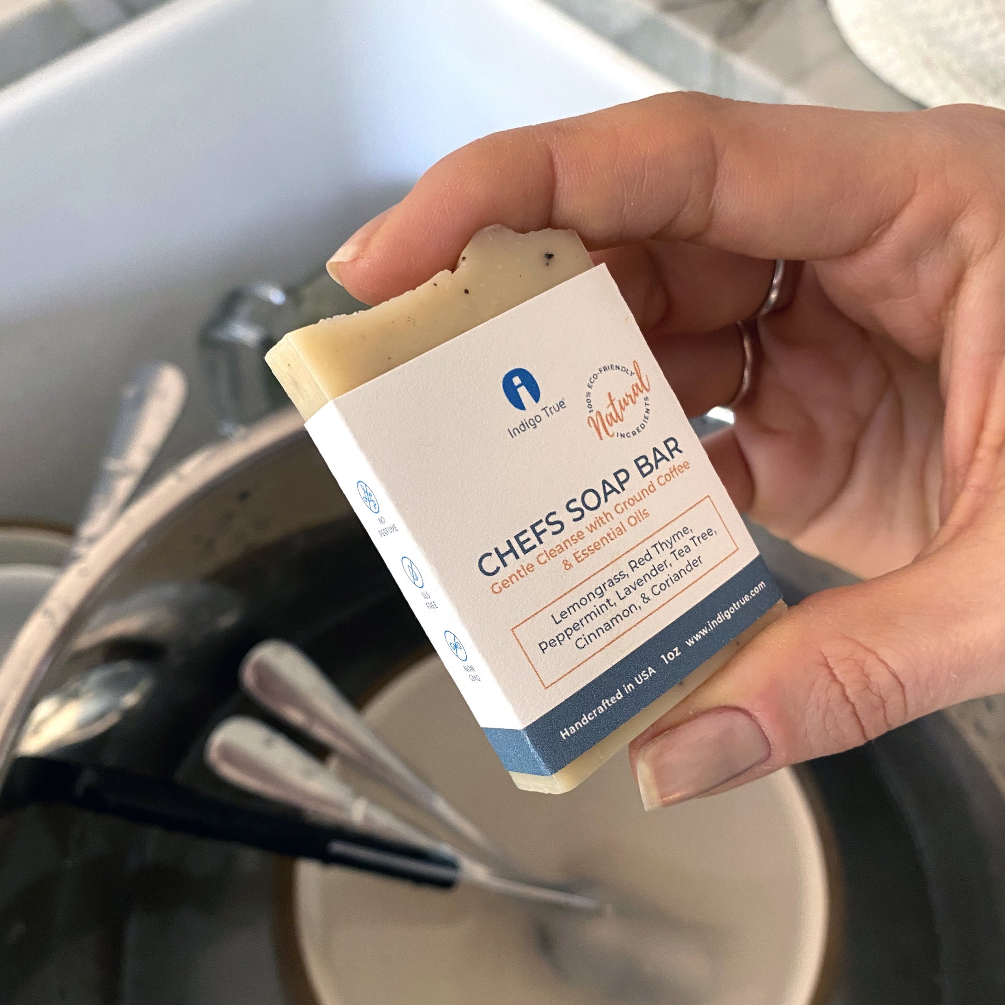 Chefs Soap Bar - Ground Coffee and Essential Oils (1oz)